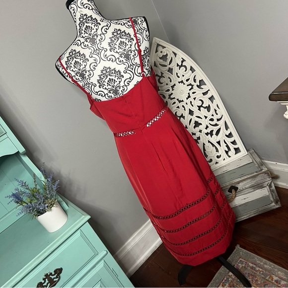 Keepsake the Label Indulge Cowl Neck Sheath Dress Size XL NWT Red Wedding Guest - Picture 8 of 14